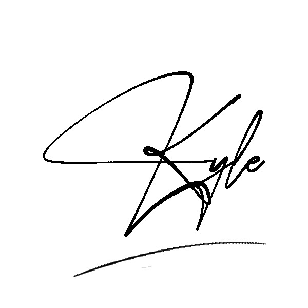 The best stylish Kyle name signature simple easy in English