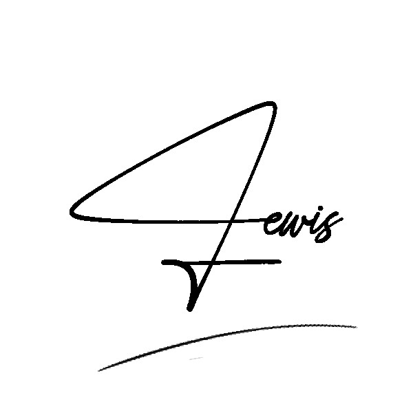 The best stylish Lewis name signature simple easy in English
