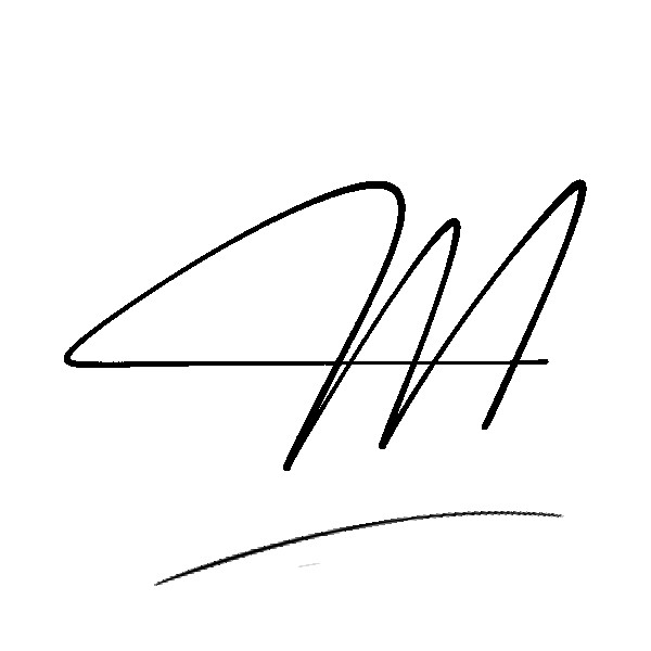 The best stylish M name signature simple easy in English