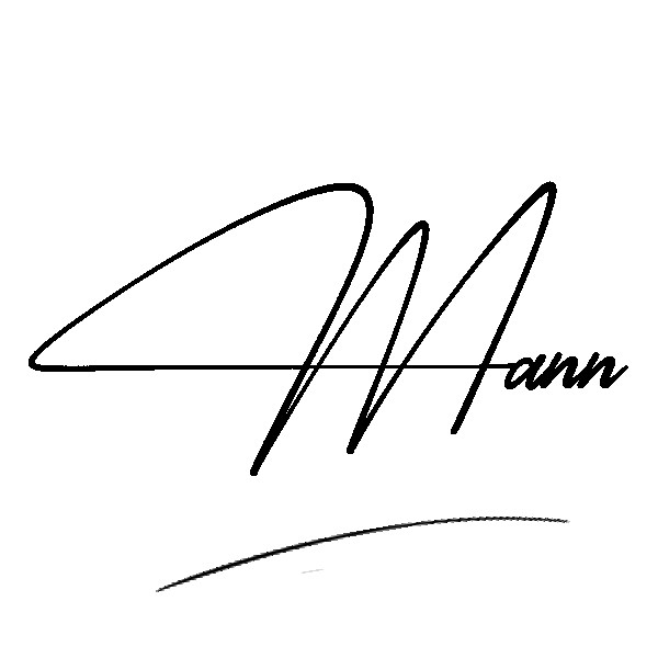 The best stylish Mann name signature simple easy in English