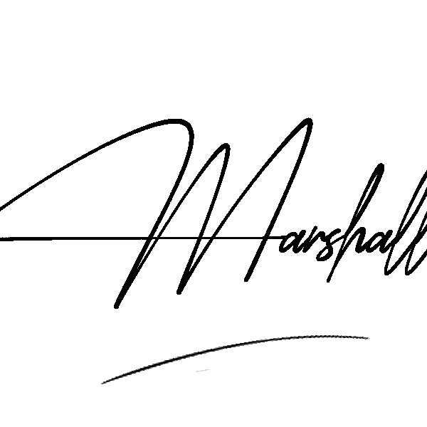 The best stylish Marshall name signature simple easy in English