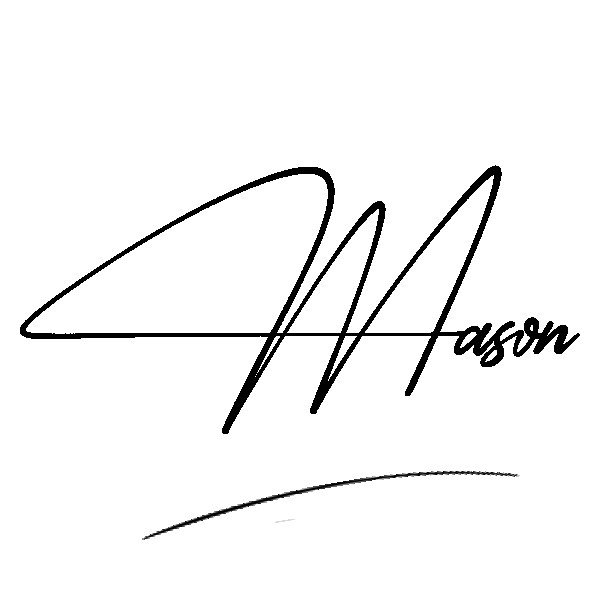 The best stylish Mason name signature simple easy in English