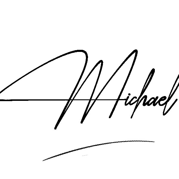 The best stylish Michael name signature simple easy in English