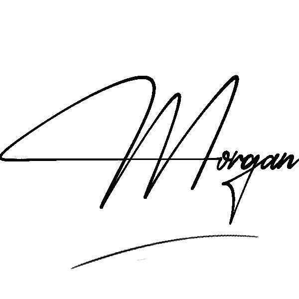 The best stylish Morgan name signature simple easy in English