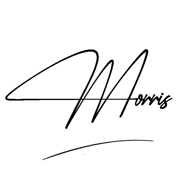 The best stylish Morris name signature simple easy in English