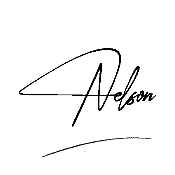 The best stylish Nelson name signature simple easy in English