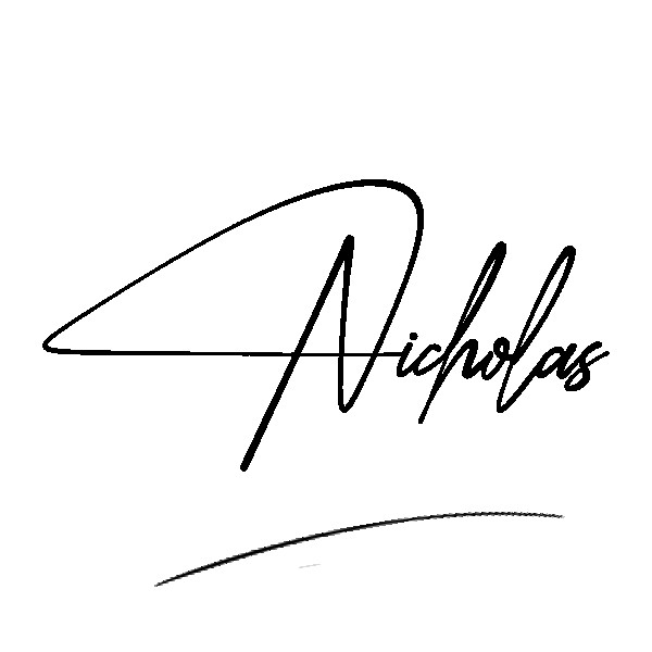 The best stylish Nicholas name signature simple easy in English