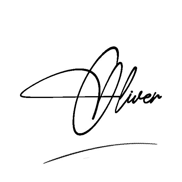 The best stylish Oliver name signature simple easy in English