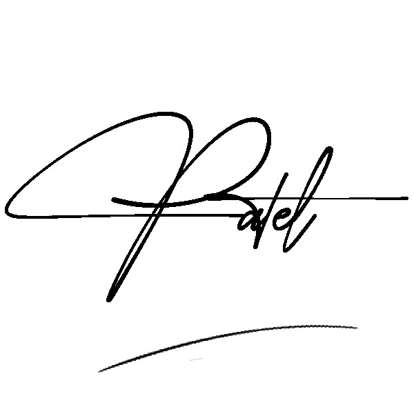 The best stylish Patel name signature simple easy in English