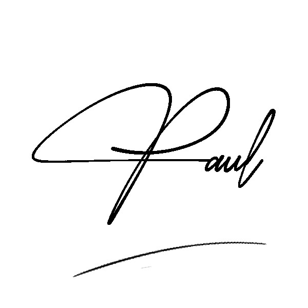 The best stylish Paul name signature simple easy in English