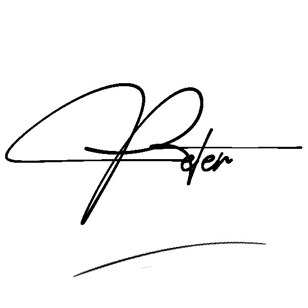 The best stylish Peter name signature simple easy in English