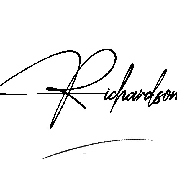 The best stylish Richardson name signature simple easy in English