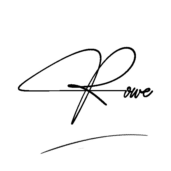 The best stylish Rowe name signature simple easy in English