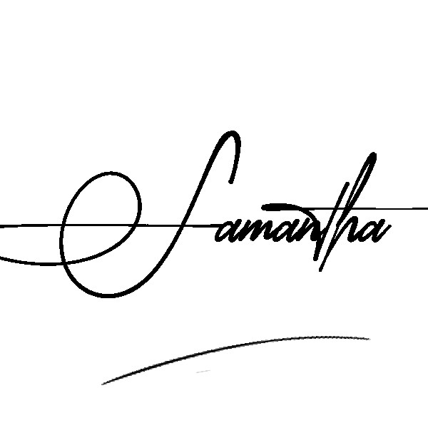 The best stylish Samantha name signature simple easy in English