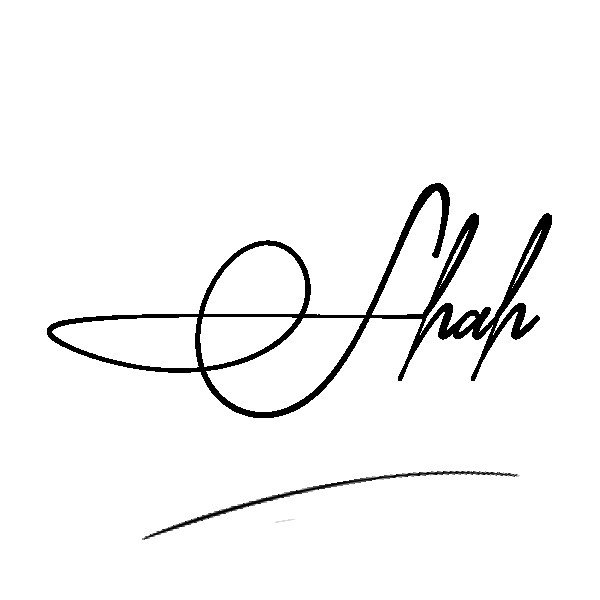 The best stylish Shah name signature simple easy in English