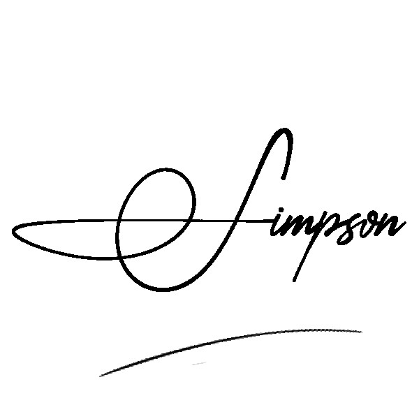 The best stylish Simpson name signature simple easy in English