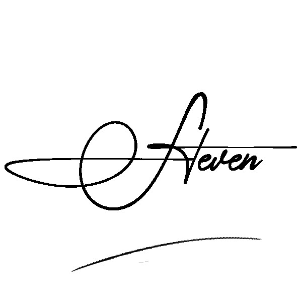 The best stylish Steven name signature simple easy in English