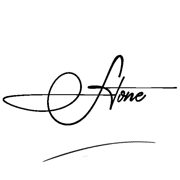 The best stylish Stone name signature simple easy in English