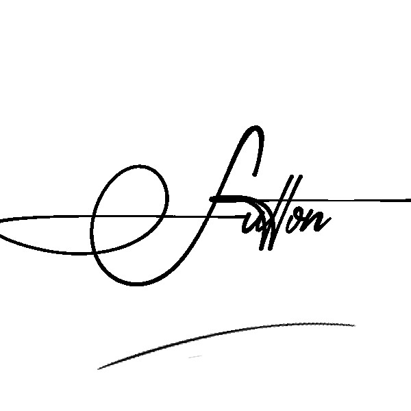 The best stylish Sutton name signature simple easy in English