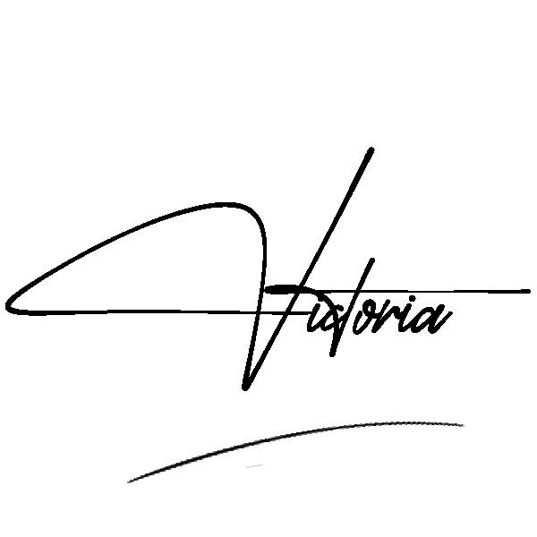 The best stylish Victoria name signature simple easy in English