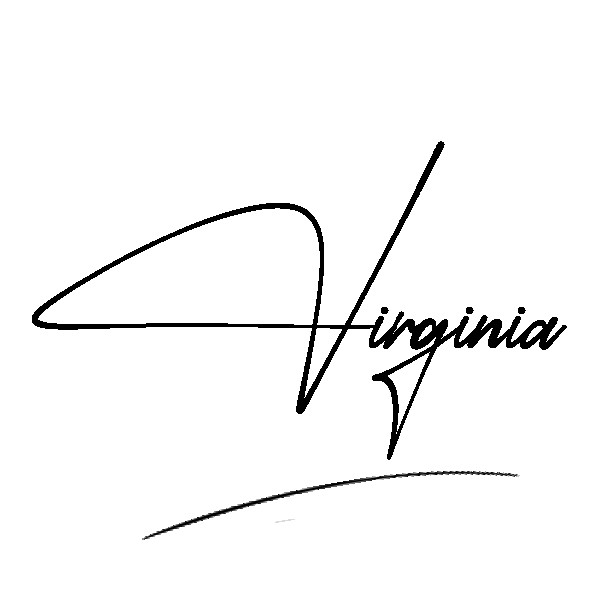 The best stylish Virginia name signature simple easy in English