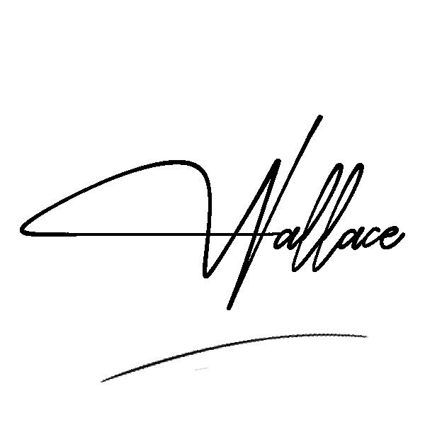 The best stylish Wallace name signature simple easy in English
