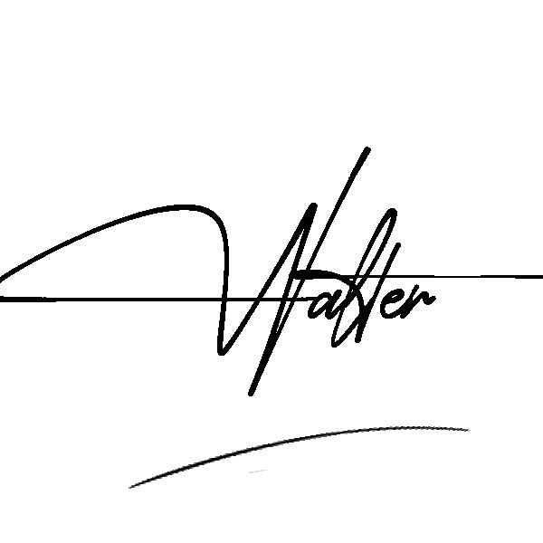 The best stylish Walter name signature simple easy in English