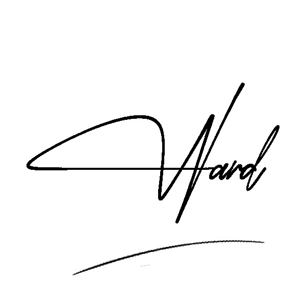 The best stylish Ward name signature simple easy in English
