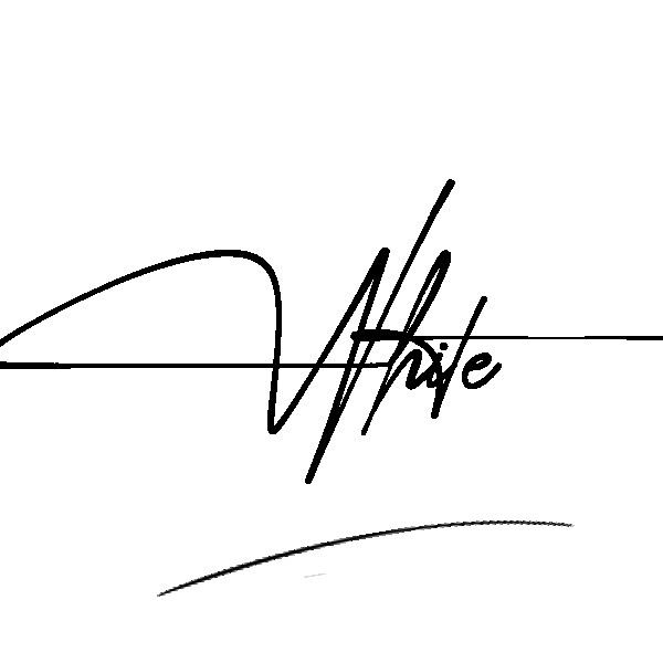 The best stylish White name signature simple easy in English