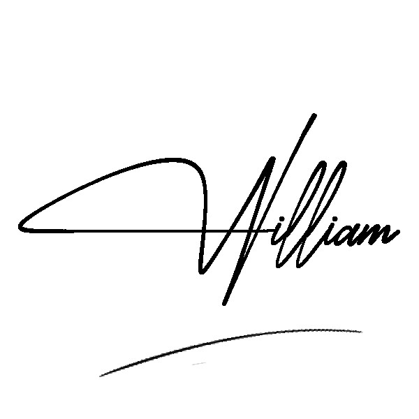 The best stylish William name signature simple easy in English