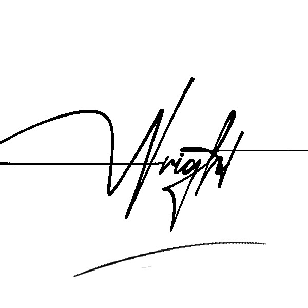 The best stylish Wright name signature simple easy in English