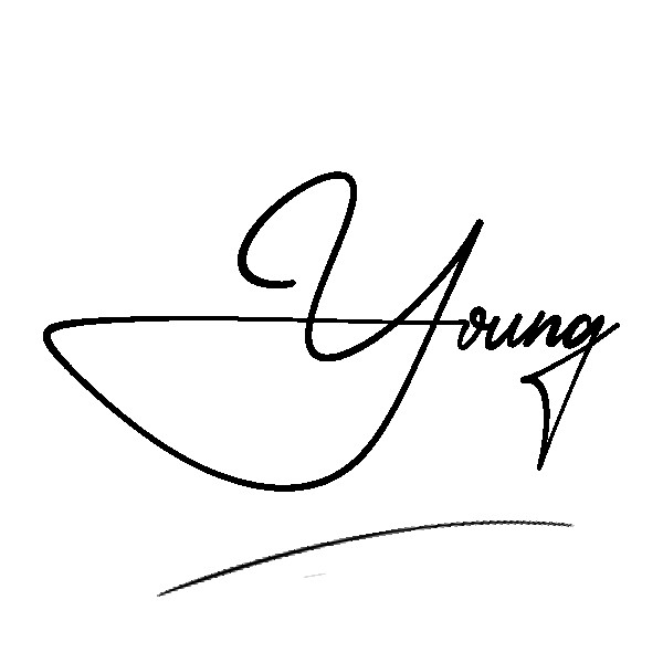 The best stylish Young name signature simple easy in English