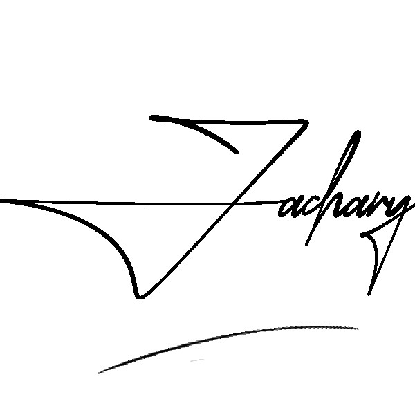 The best stylish Zachary name signature simple easy in English